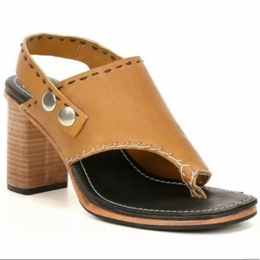 New FREE PEOPLE Marlowe Tan Leather Sandals EU 40 US 9.5